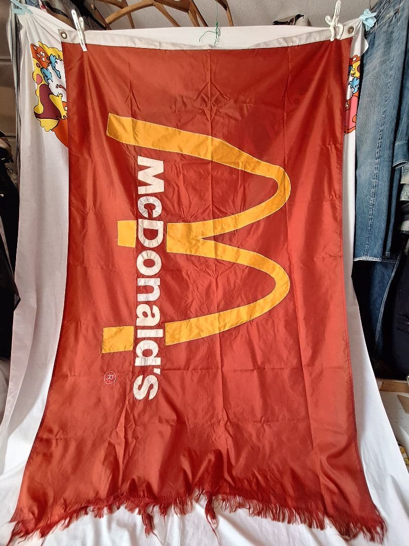 レア 70's～ マクドナルド ヴィンテージ バナー 広告 店舗 ショップ 販促