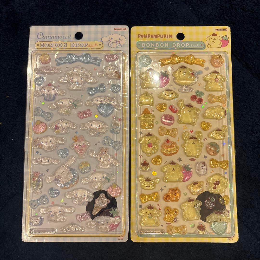 【正規品】【店頭購入】サンリオ ボンボンドロップシール 第二弾 8枚セット