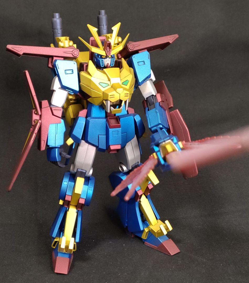 ガンプラ 塗装済 完成品 HGBF 1/144 ガンダムトライオン３