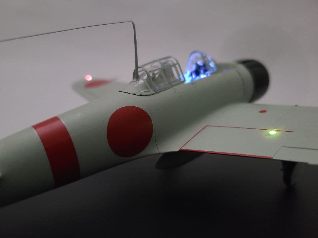 日本海軍 零式艦上戦闘機21型 空母赤城搭載機 リアルモーターライズ完成品