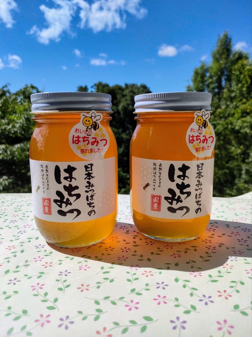 実容量600g×2瓶　　日本ミツバチの蜂蜜