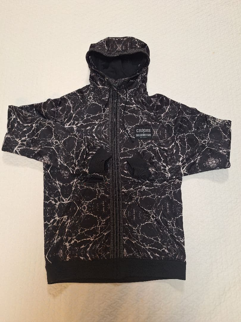 686 CROOKS&CASTLES コラボ 撥水パーカー　スノボウェア M