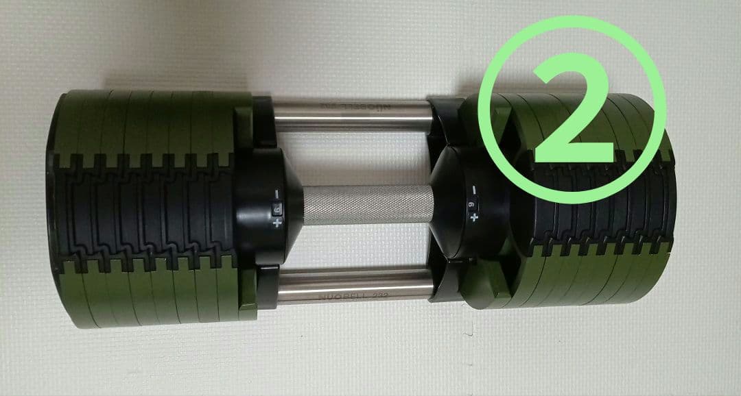 ② FLEXBELL 可変式 NUO 32kg　2kg刻み 　アーミーグリーン