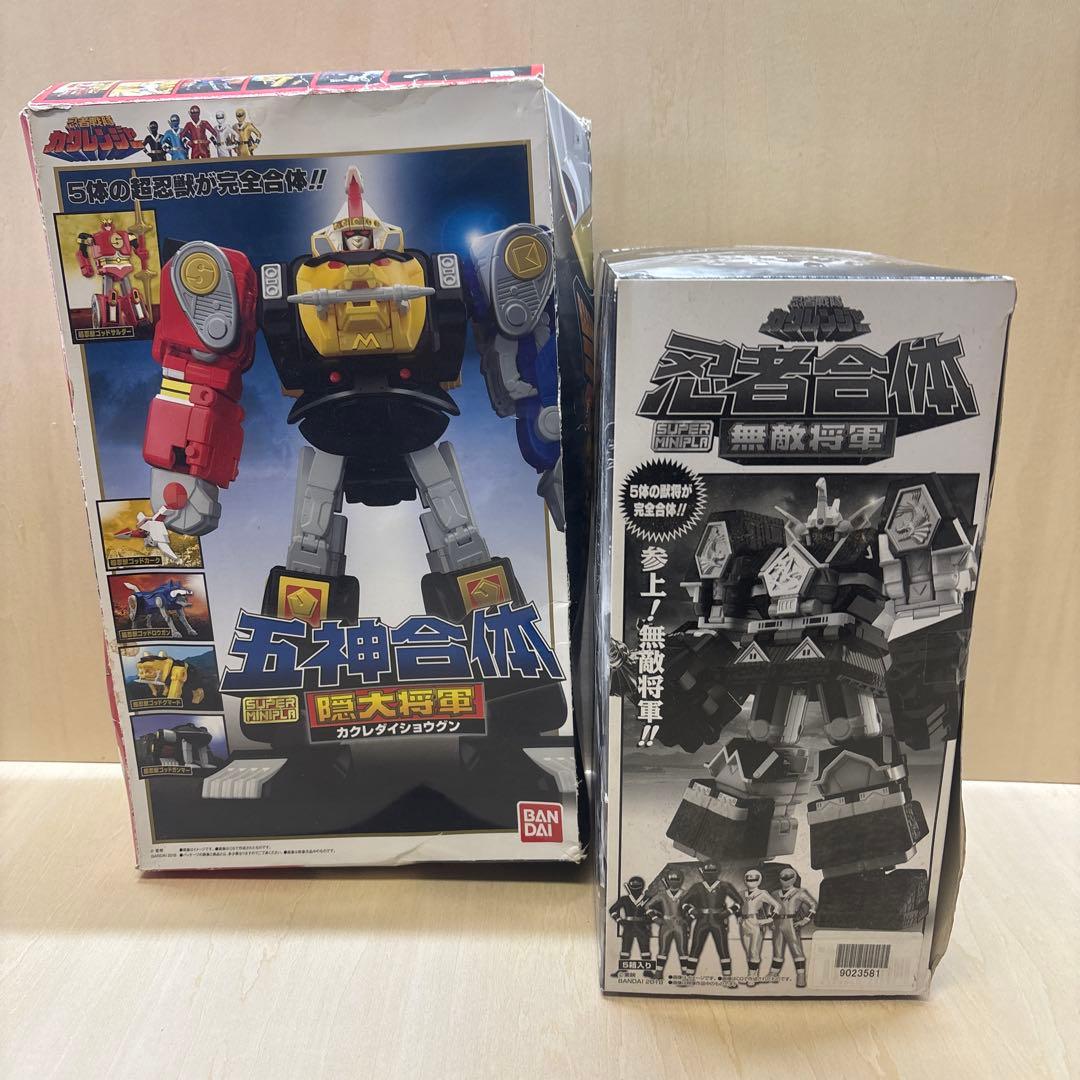 スーパーミニプラ　忍者戦隊カクレンジャー　隠大将軍、無敵将軍、ツバサマル