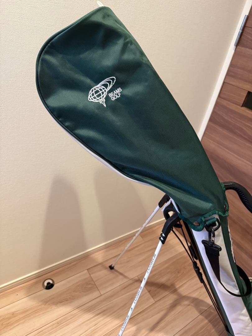 BEAMS GOLF キャディバッグ スタンド付き グリーン