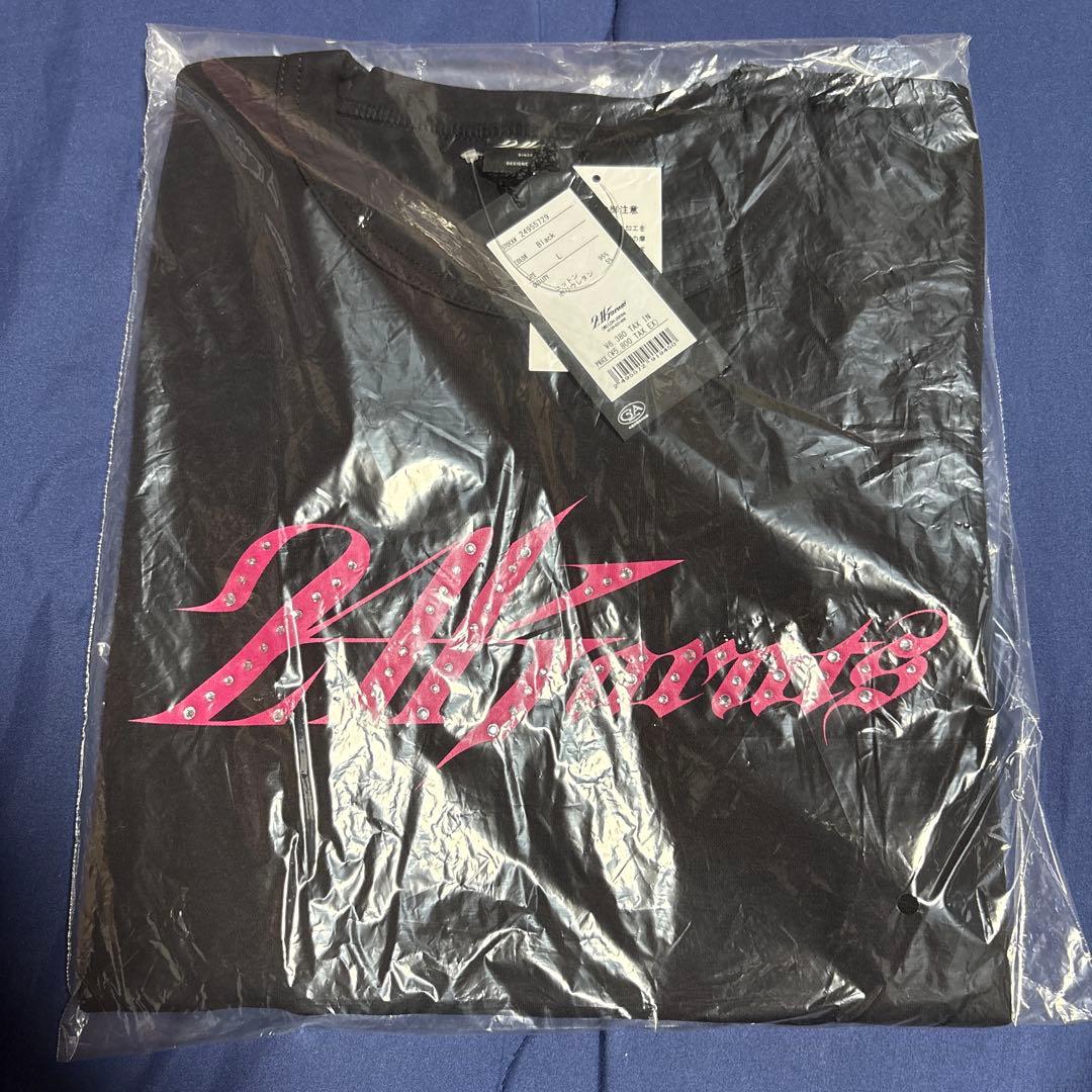 Girls² 24karats ラインストーンTシャツ　ブラック　Lサイズ