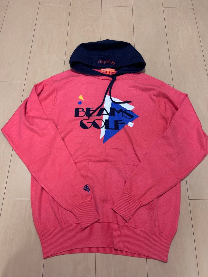 beamsgolf ビームスゴルフニットフーディーパーカー　L