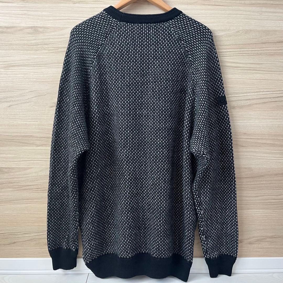 美品★37,400円 BRIEFING あったかウールセーター完売品 黒×白XL