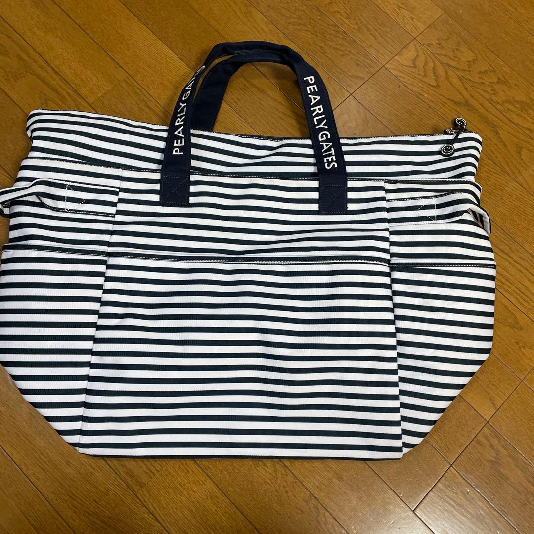 PEARLY GATES ストライプトートバッグ