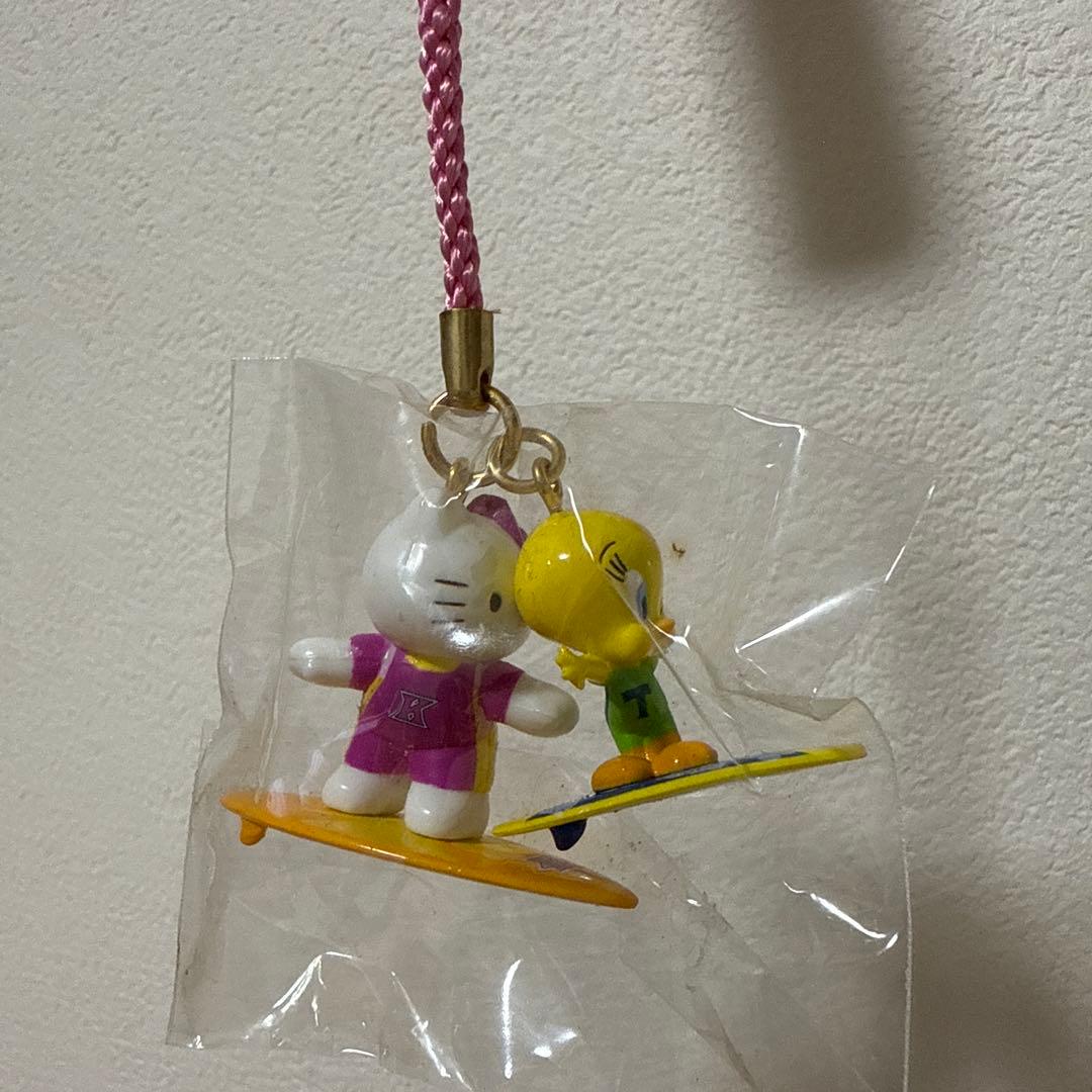 キティ トゥイーティー tweety&kitty ストラップ サーフィン 激レア