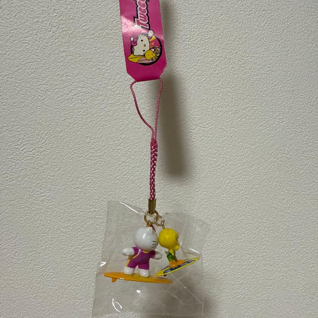 キティ トゥイーティー tweety&kitty ストラップ サーフィン 激レア