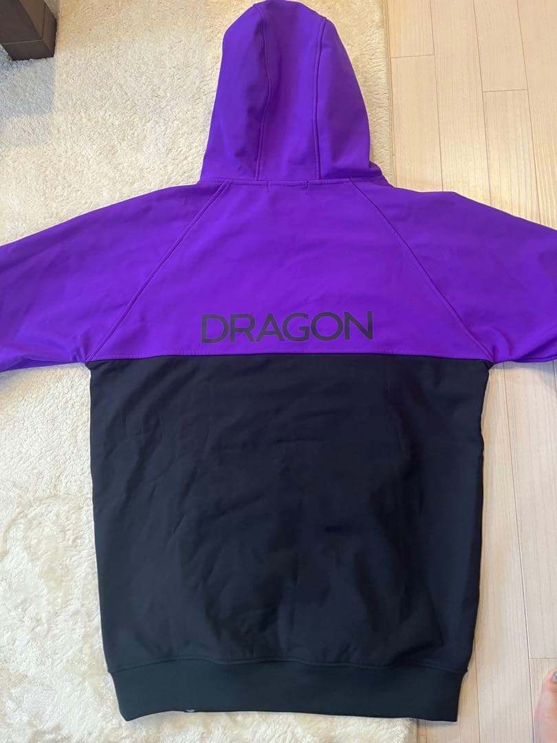 DRAGON 撥水加工パーカー　XL 紫/黒