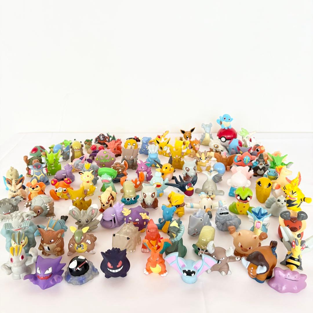 ポケモンキッズ　指人形（ゆび人形）ソフビ90体まとめ売り 大量セット　初期多数