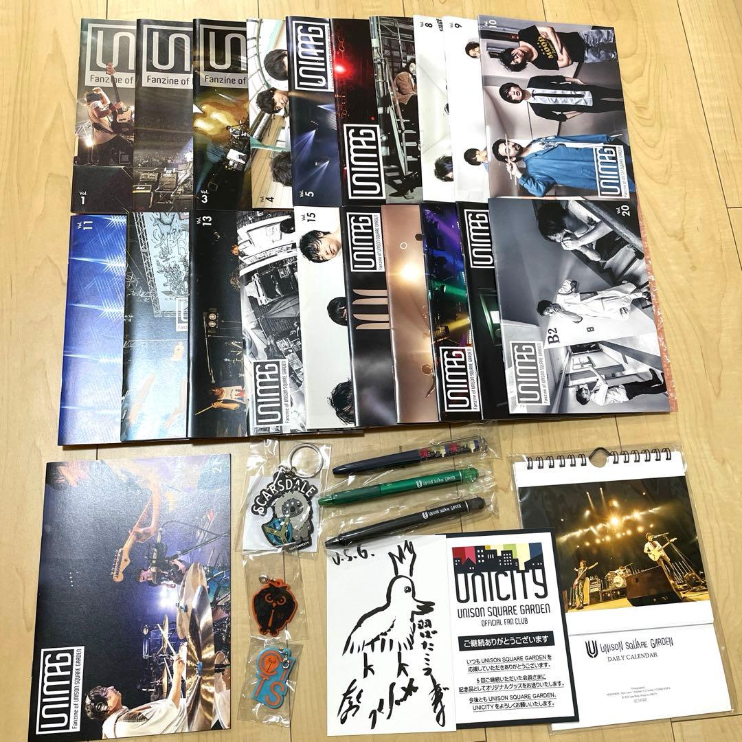 【UNIMAG】ユニゾンファンクラブ会報Vol.1〜21＋グッズ数点セット