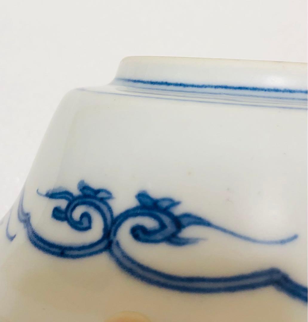 本日のみ最安値 江戸中期 古伊万里 元禄期 渦福 色絵菊花牡丹唐草文 中鉢
