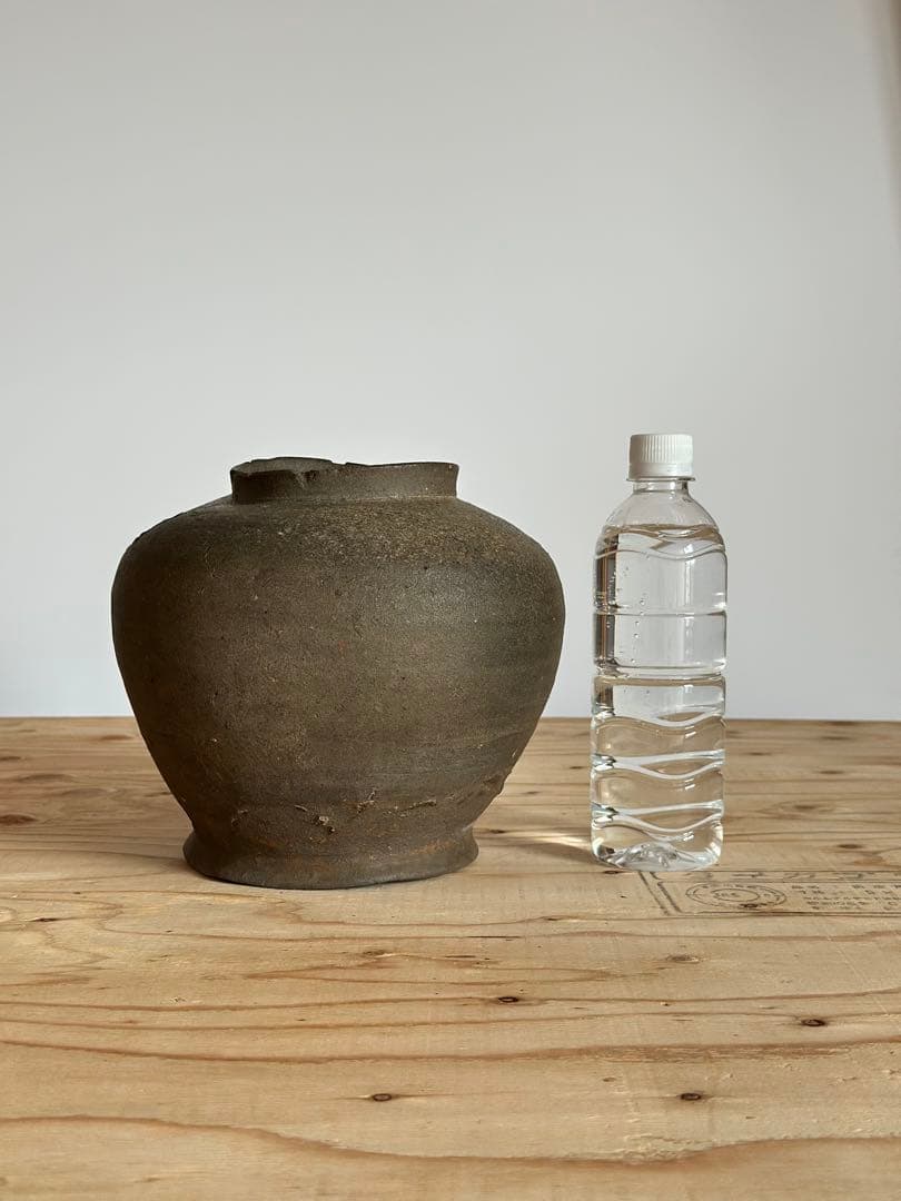 須恵器薬壺 (奈良-平安時代) 自然釉 短頸壷 猿投 古美術 骨董