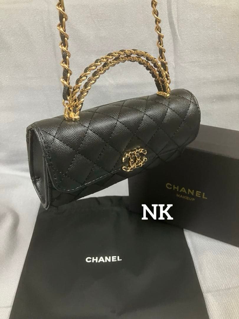 チェーンウォレット　シャネルノベルティ　ショルダーバッグ　VIP ブラック