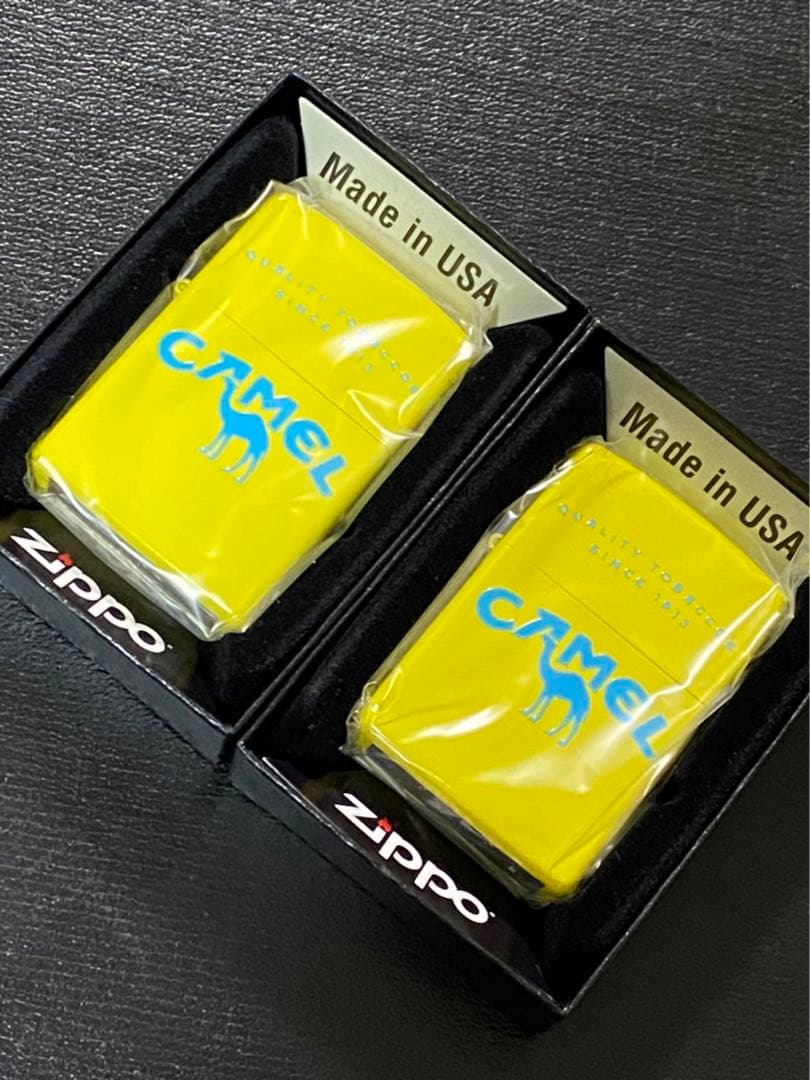 zippo キャメル 両面加工 限定品 2点 イエロー 2020年製