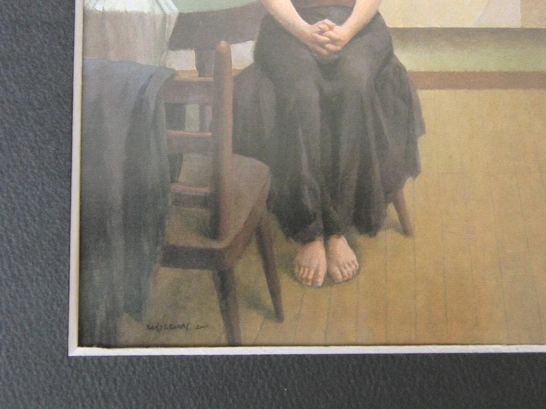 高井寛二、【佳月　21才】、希少な額装用画集より、新品額装付