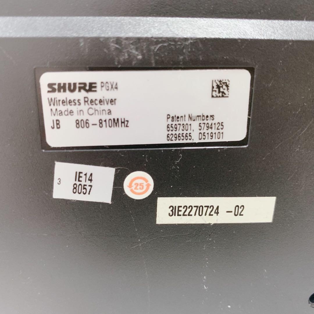 SHURE ワイヤレスシステム PGX4 電源アダプターなし 2台まとめ売り