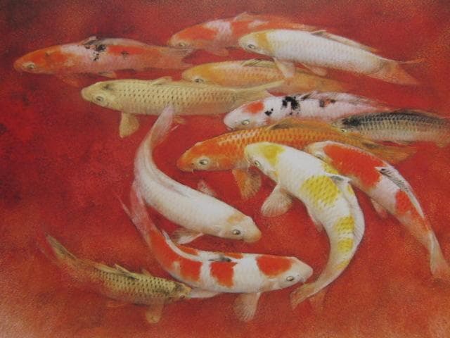 山下関城、【錦繍】、希少な大判額装用画集より、美品、日本人画家、新品額装付