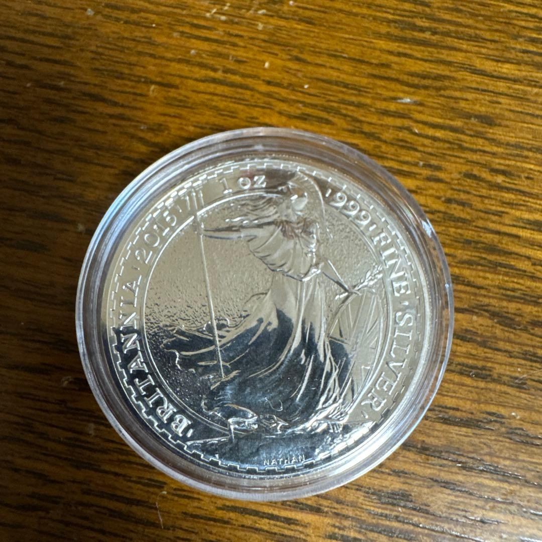 2015ブリタニア銀貨 999プラチナ銀 2ポンド
