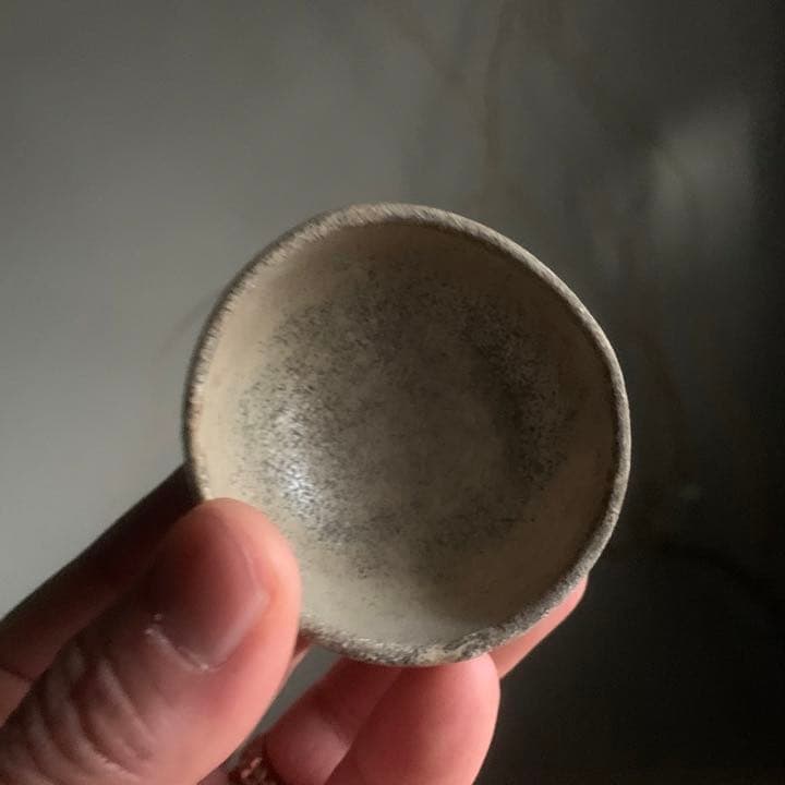 瀬戸 灰釉 盃 酒器 ちょこ 江戸後期 ぐい呑み 古道具 アンティーク 古美術