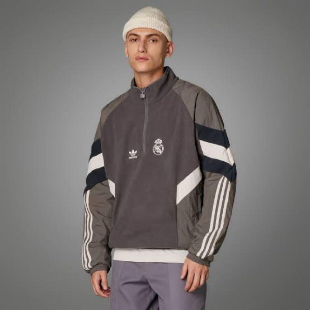 adidas レアルマドリード ハーフジップジャケットフリース　24/25
