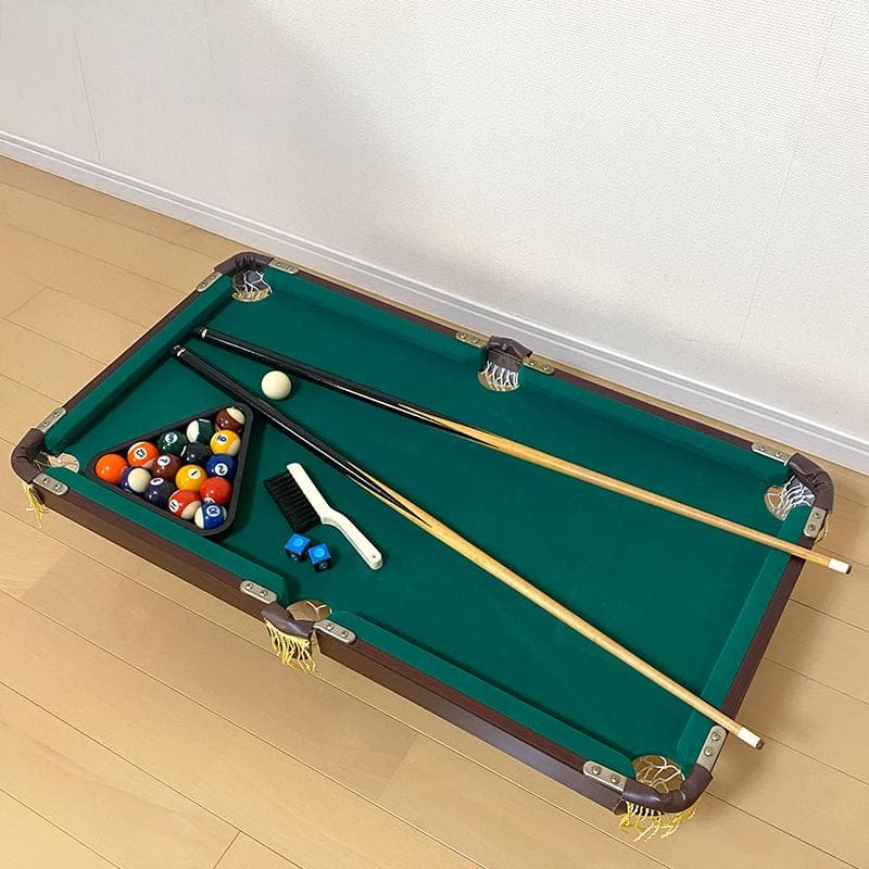ミニビリヤードテーブルセット 木製 ビリヤード台 約91×50×20cm