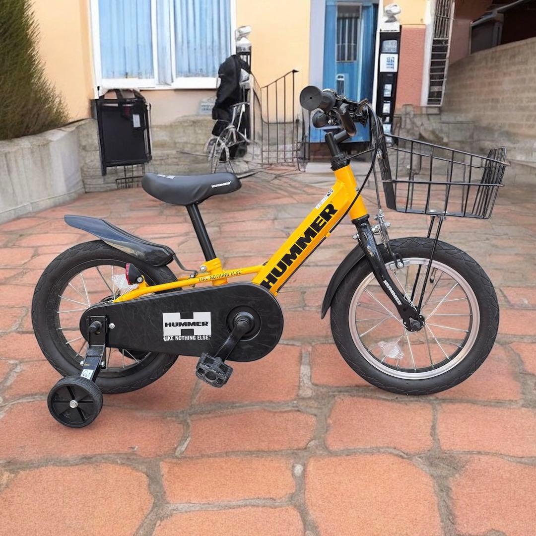 【引取限定】HUMMER 子供用自転車 14インチ 補助輪付き