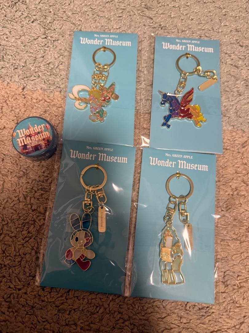 ミセスWonder Museumキーホルダー全4種、マスキングテープ
