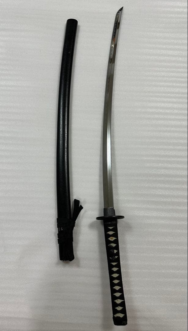 美品 模造刀 打刀 黑鞘 鞘付長さ約103cm