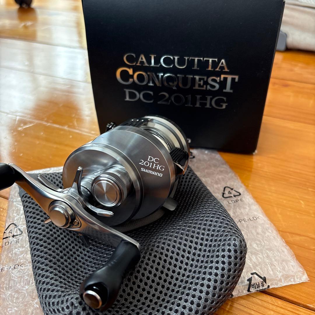 美品 SHIMANO カルカッタコンクエストDC 201HG ベイトリール