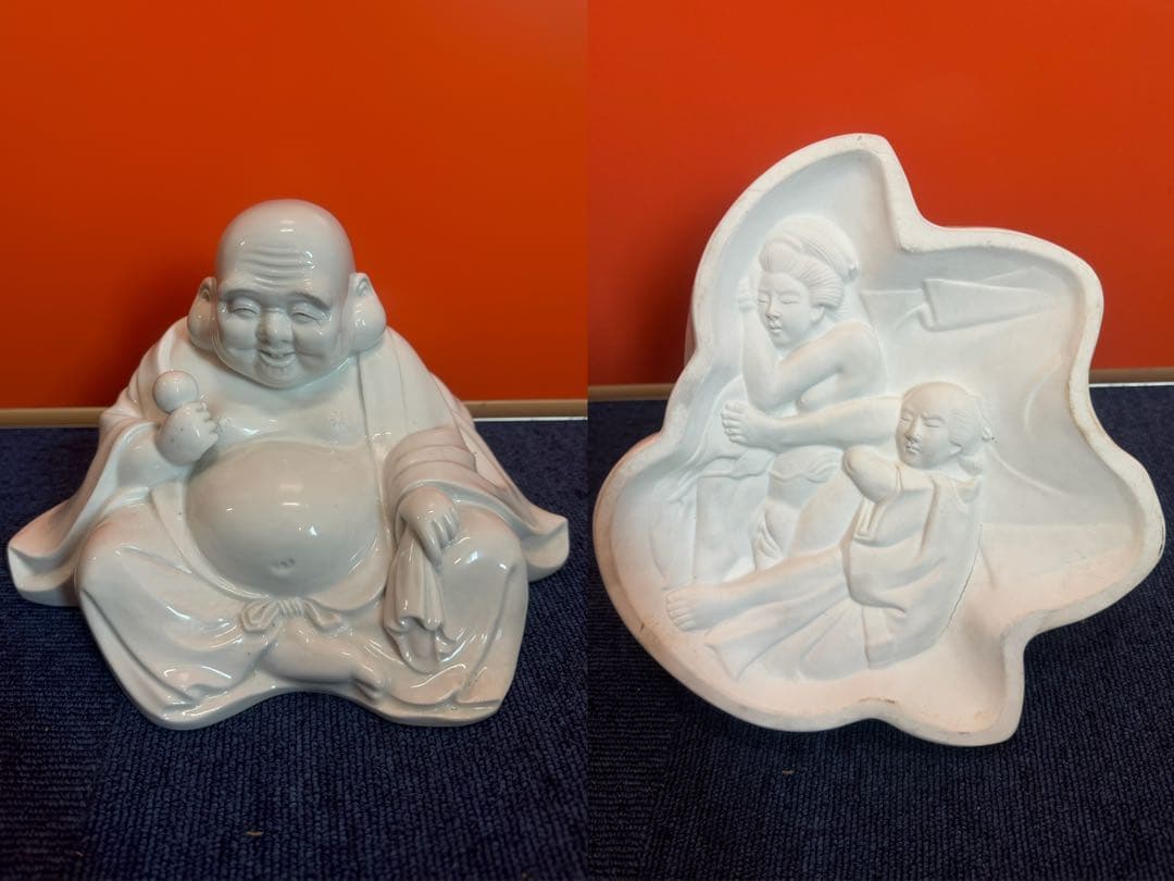 2061 平戸　白磁　布袋様　七福神　春画　美人画　縁起物　置物　古美術