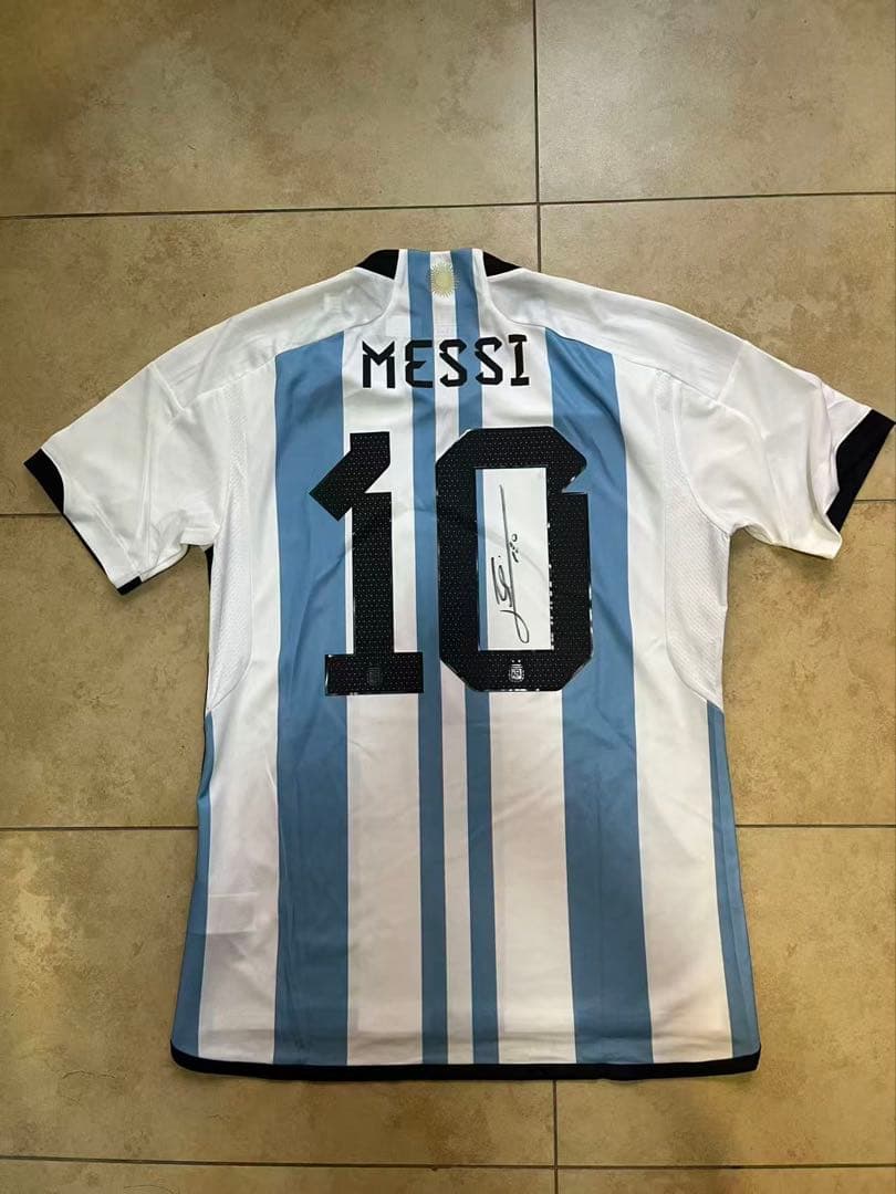 ICONSメッシ 直筆サイン入り ユニフォーム アルゼンチン代表 3 Stars