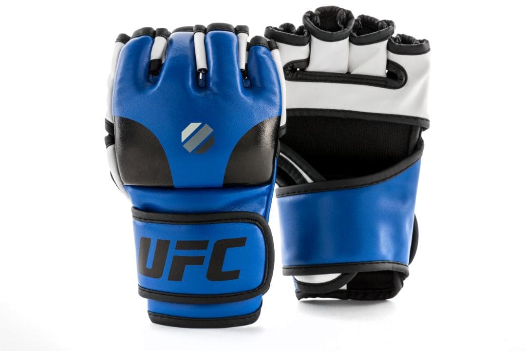 在庫処分！UFC オープンパームMMAトレーニンググローブ 青色 L/XL