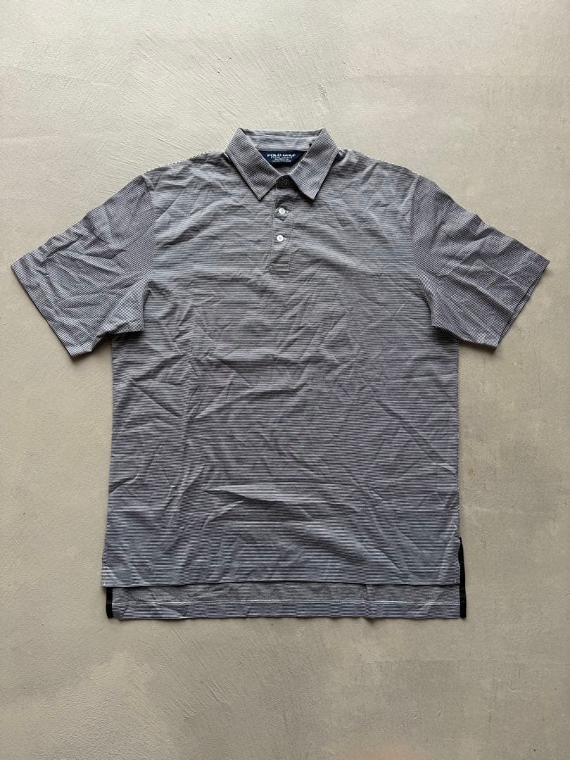 POLO GOLF ポロゴルフ ボーダー柄半袖シャツ ブラック系 mt55
