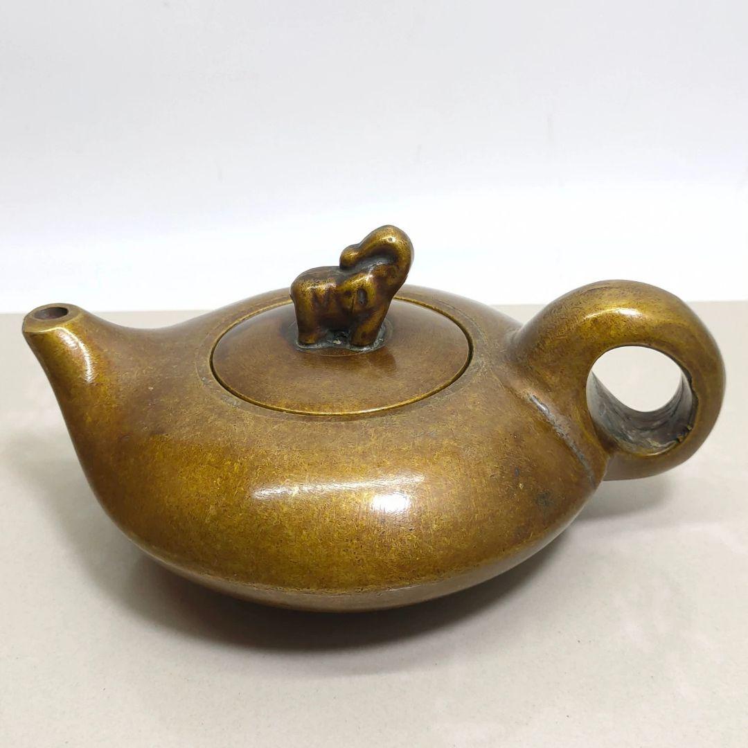 銅器 茶壺 吉象茶壺 墨壺 水滴壺 装飾品 工芸品 置物