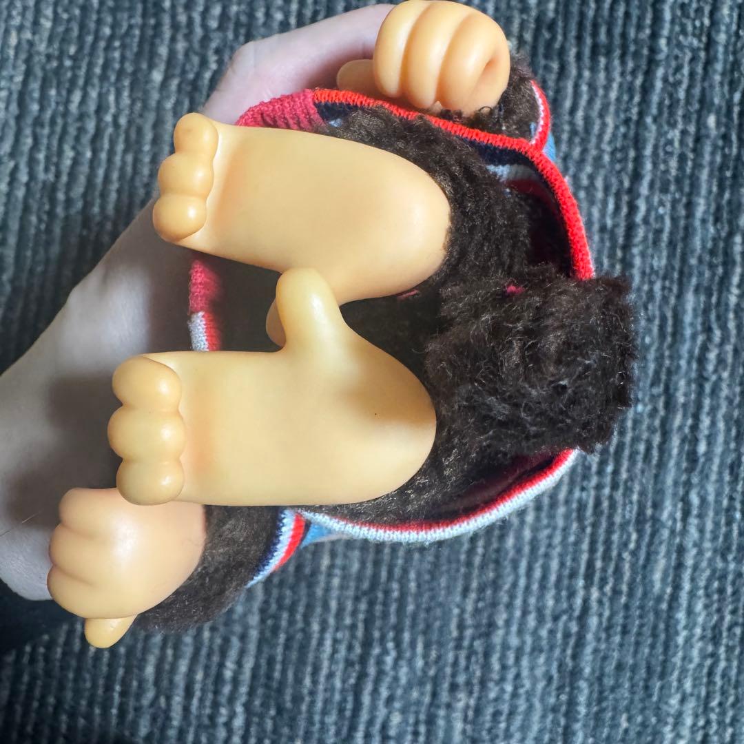モンチッチ セキグチ いちご ぬいぐるみ 昭和 レトロ 帽子 レア 初代 4本指
