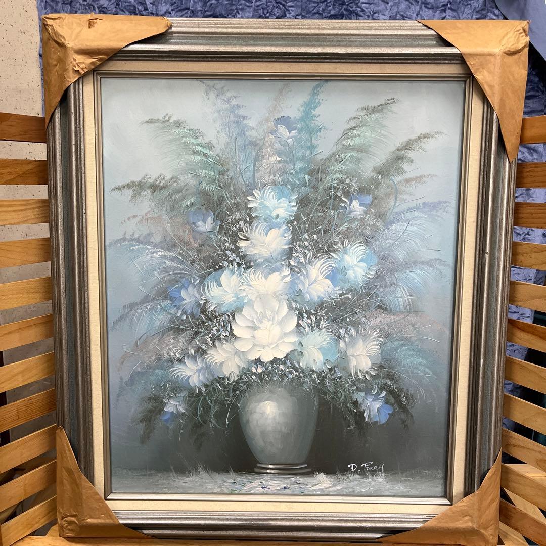 油絵　花
