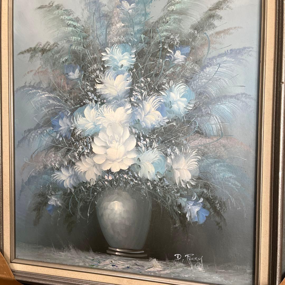 油絵　花