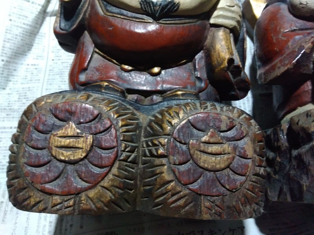 ♪大きな恵比寿大黒　彩色　いたみがあります。