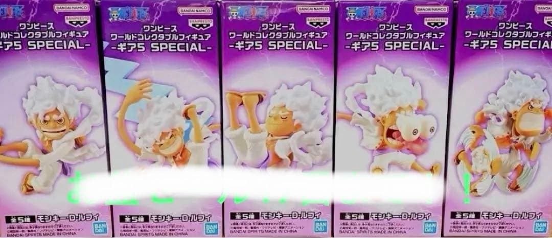 ワンピース ！ワーコレ！ニカ！モンキー・D・ルフィ フィギュア 5体セット