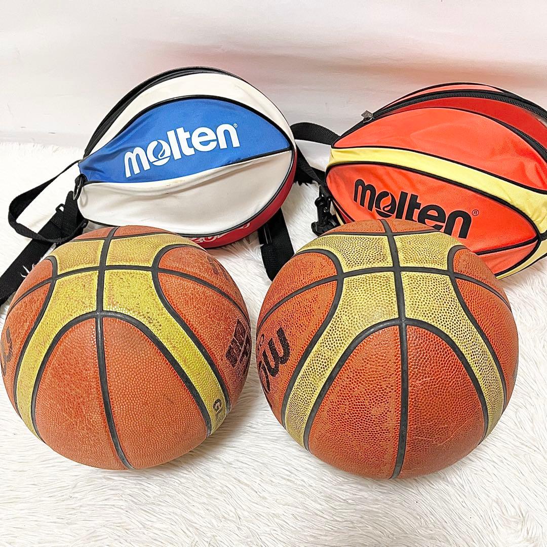 molten GL7 GL6 天然皮革 FIBA公認 JBA検定わ2球 カバー付