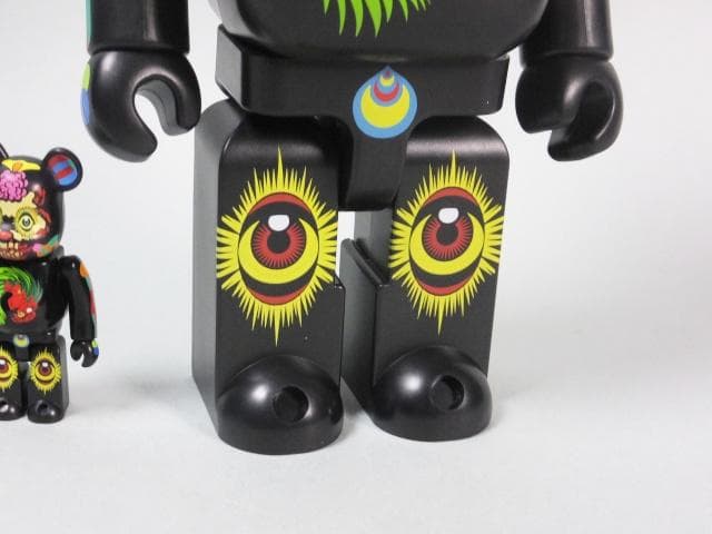 現代美術 田名網敬一『100% & 400%MEDICOM TOY黒』0127C