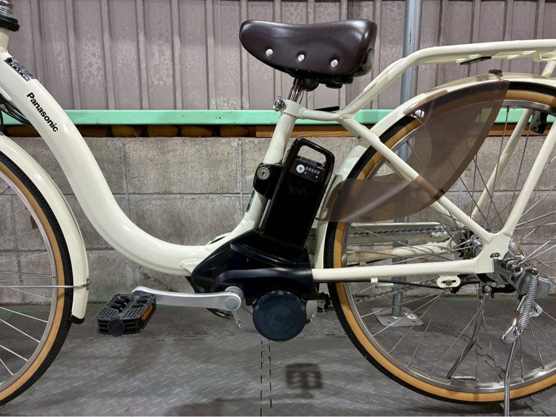№8683 電動自転車 パナソニック　ビビSL 26インチ ホワイト✨極上美品✨