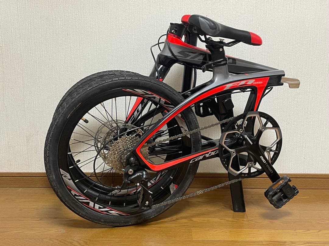 折りたたみカーボン製自転車 SAVA Z1 油圧ディスクブレーキ 写真変更有り