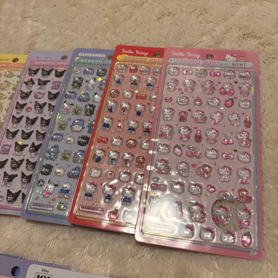 ボンボンドロップシール　mini コンプリート　ディズニー　サンリオ　スヌーピー