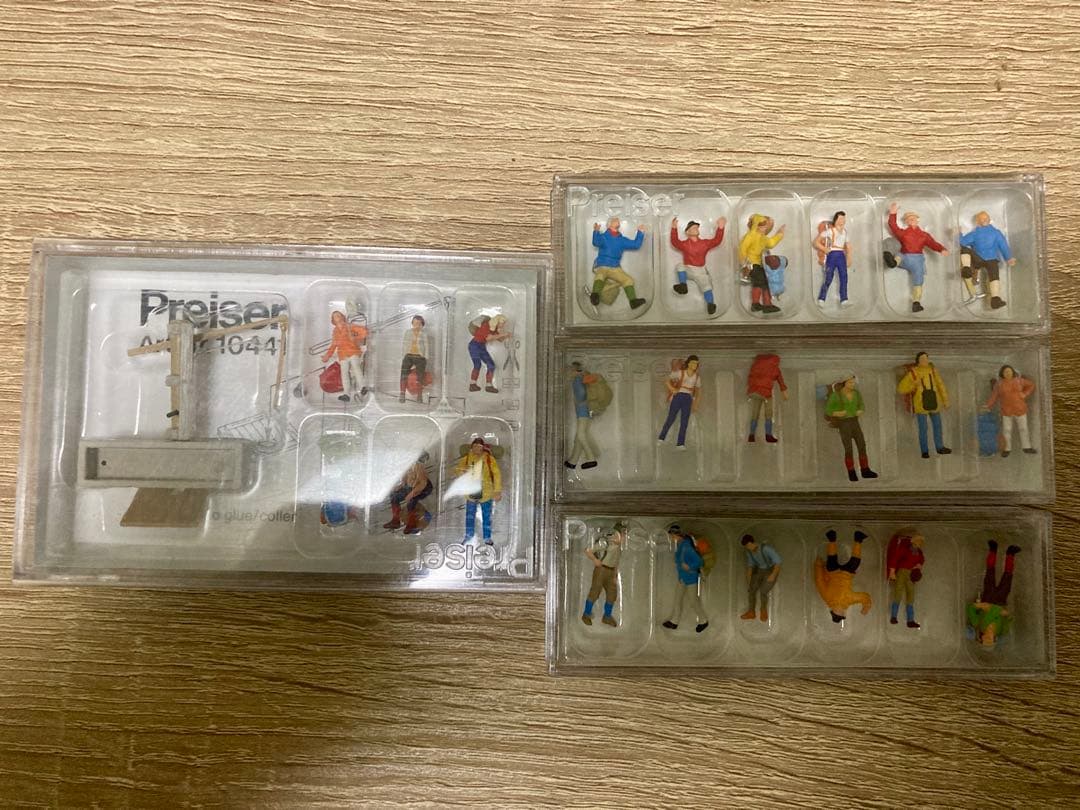 Preiser HO 登山家 山岳ジオラマ用 4点セット 未開封