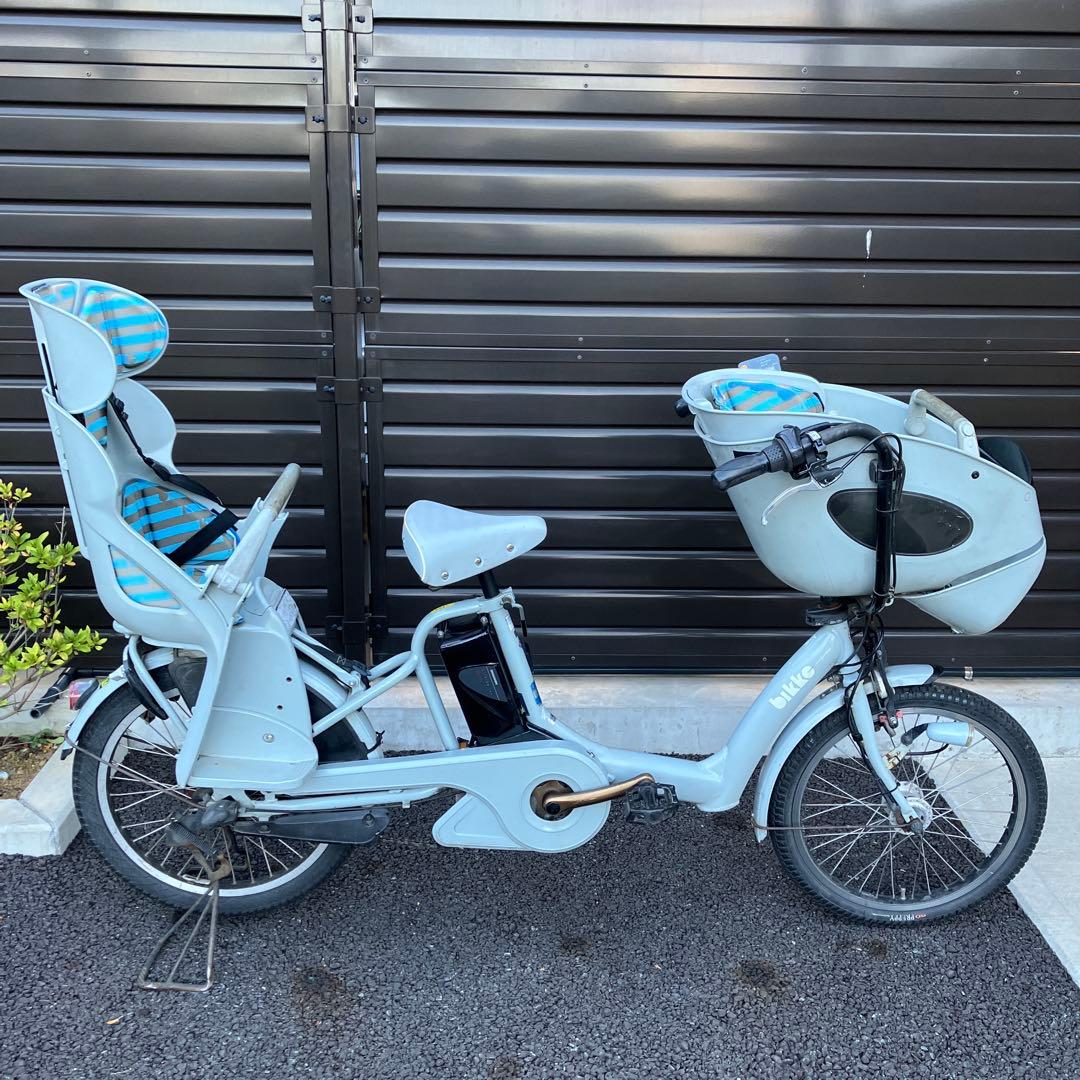 電動アシスト自転車 前後チャイルドシート bikke POLAR eライトブルー